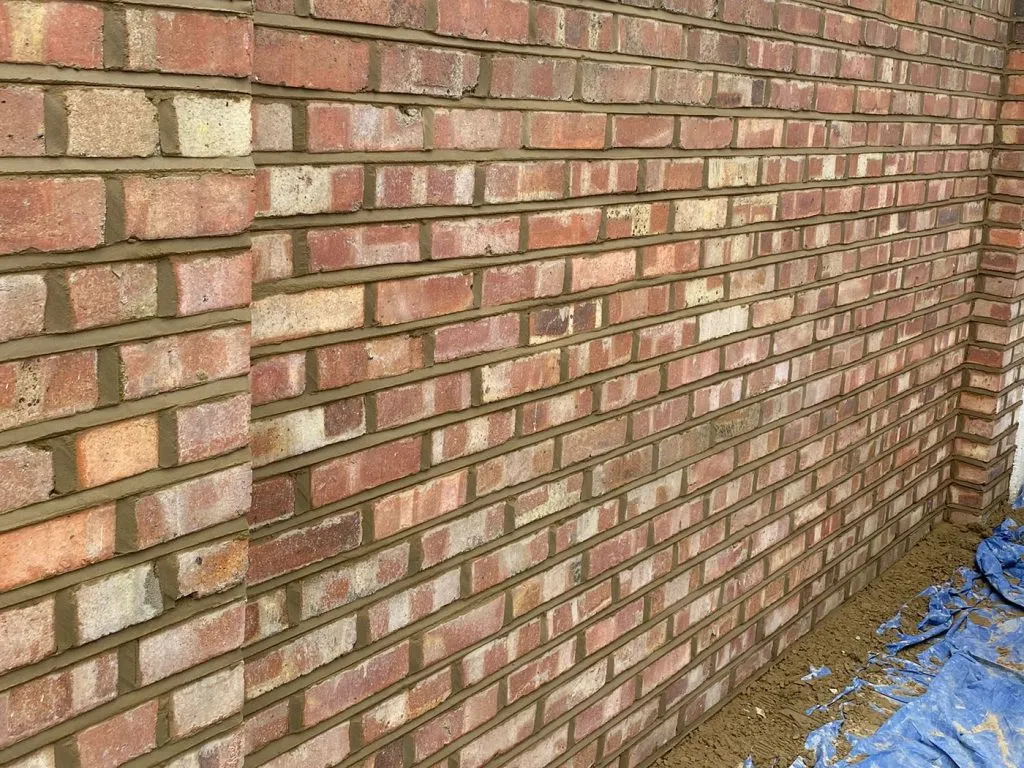 New brickwork and pointing on a building job